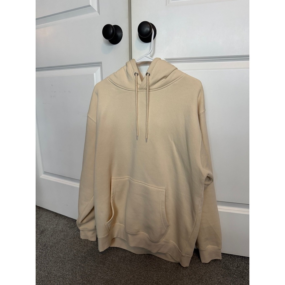 Lane Seven Mens Beige Long Sleeve Hoodie Sweatshirt Size L LS14001